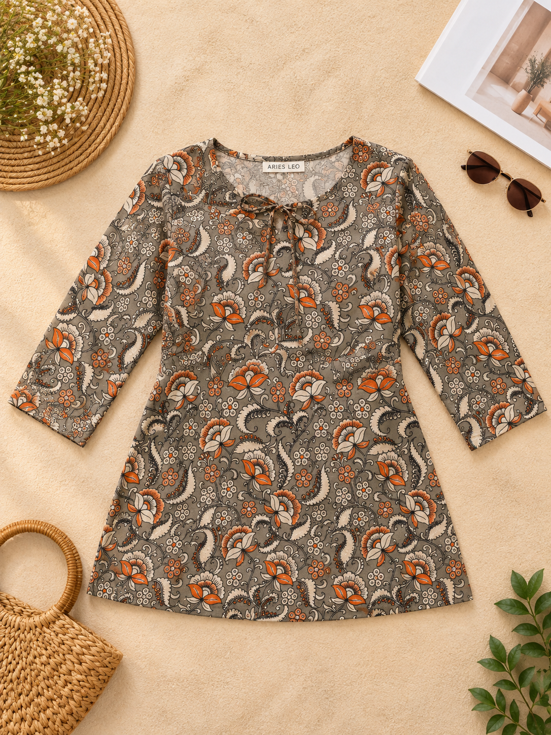 Aarika Kalamkari Short Top