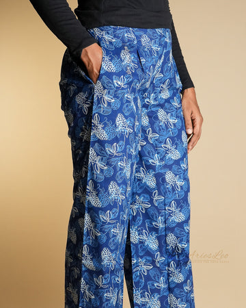 Printed Palazo - BLUE FLORAL