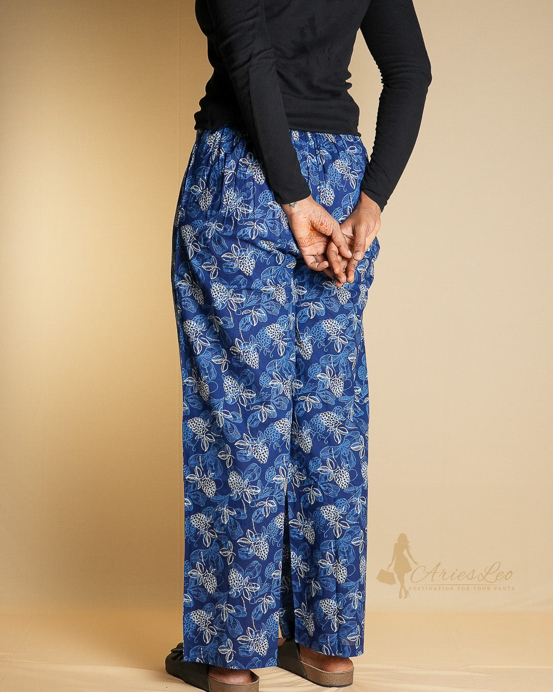 Printed Palazo - BLUE FLORAL