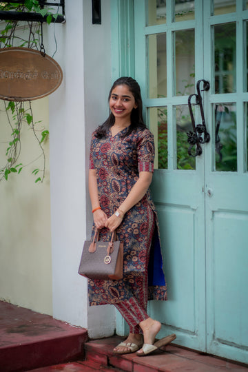Ajrakh-Inspired Cotton Kurta Set