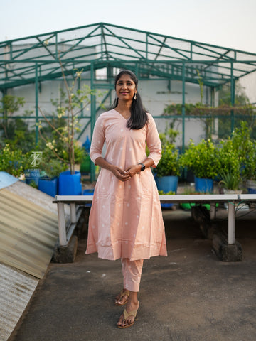 Peach Cotton Co-ord Set