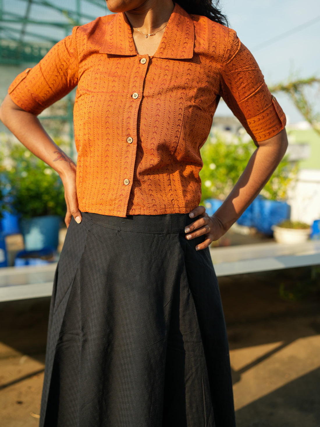 Zara Rust Skirt Set