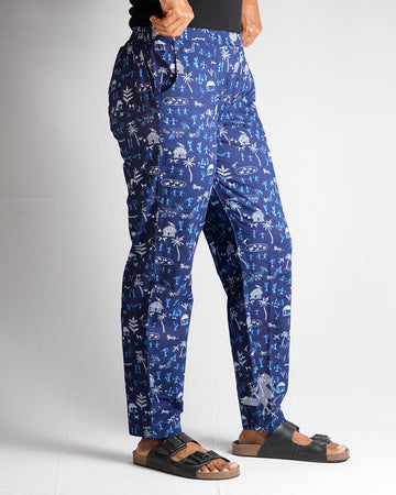 PRINTED STRAIGHT PANTS -WARLI PRINT