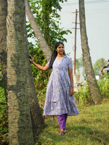 Vanya Lavender Cotton Dress
