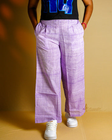 COTTON PALAZO-LAVENDER