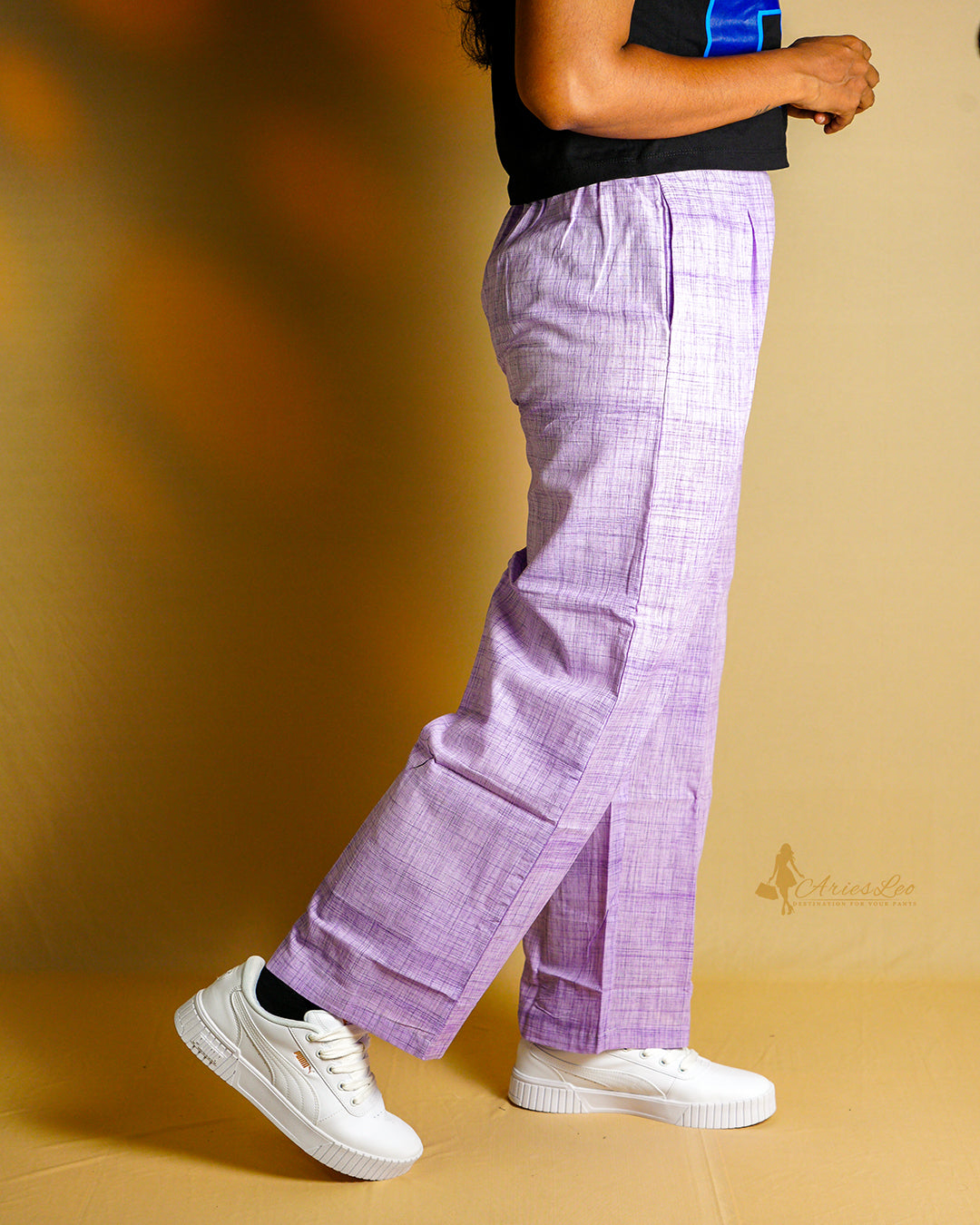 COTTON PALAZO-LAVENDER