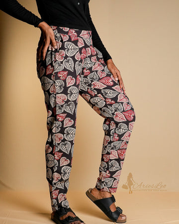KALAMKARI STRAIGHT CUT PANTS-LEAF