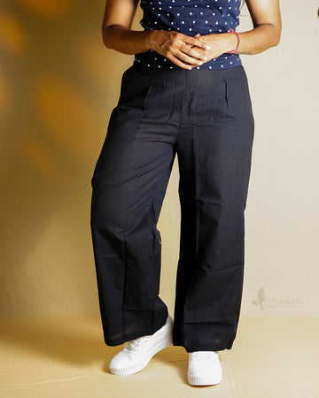 PLAIN PALAZO -BLACK