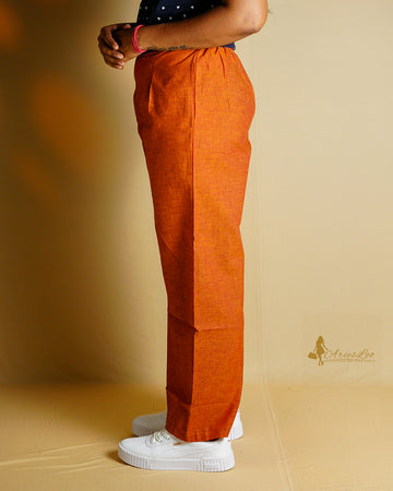 PLAIN PALAZO -BRICK RED