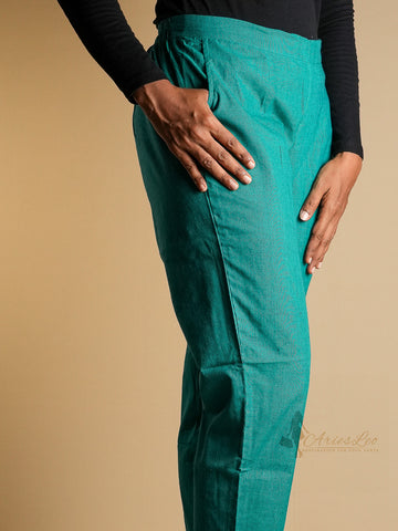 PINSTRIPES STRAIGHT CUT -PINE GREEN