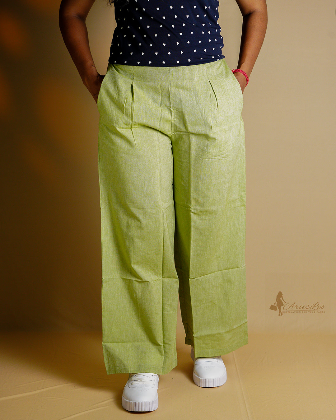 PLAIN PALAZO -PISTHA GREEN