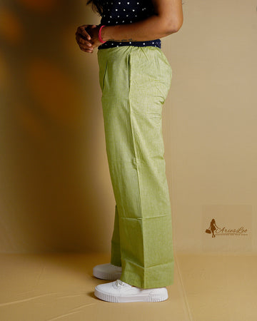 PLAIN PALAZO -PISTHA GREEN