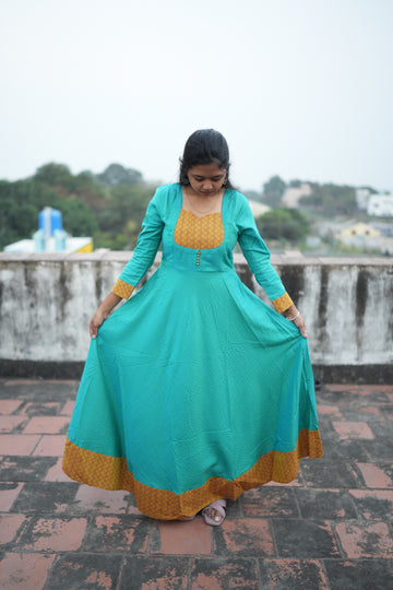 Meher Teal Anarkali
